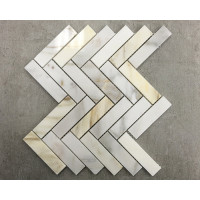 Calacatta Gold 1'' x 4'' Herringbone