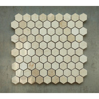 CREMA MARFIL POLISHED HEXAGON  (SIZE 1 1/4", 0.90 SF/SHEET)