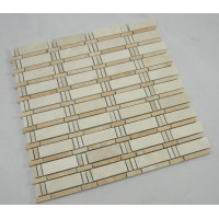 BAMBOO SERIES SPAIN BEIGE, ANTIQUE GOLD, POLISHED (1 SF/SHEET, 5 PC/BOX)