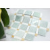 SQUARE DIAMOND MING GREEN, THASSOS WHITE, HONEY ONYX POLISHED (0.93 SF/SHEET, 5 PC/BOX)