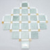 SQUARE DIAMOND MING GREEN, THASSOS WHITE, HONEY ONYX POLISHED (0.93 SF/SHEET, 5 PC/BOX)