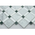 SQUARE DIAMOND BLANCO CARRARA, BIG FLOWER GREEN, ARISTONE POLISHED (0.93 SF/SHEET, 5 PC/BOX)