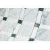 SQUARE DIAMOND BLANCO CARRARA, BIG FLOWER GREEN, ARISTONE POLISHED (0.93 SF/SHEET, 5 PC/BOX)