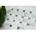 SQUARE DIAMOND BLANCO CARRARA, BIG FLOWER GREEN, ARISTONE POLISHED (0.93 SF/SHEET, 5 PC/BOX)