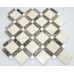 SQUARE DIAMOND SPAIN BEIGE, DARK BROWN, ARISTONE POLISHED (0.93 SF/SHEET, 5 PC/BOX)