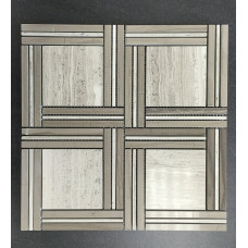 WINDMILL SERIES, WOODEN GRAY+ANTHEN GRAY POLISHED (1 SF/SHEET, 5 PC/BOX)