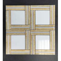 WINDMILL SERIES, THASSOS WHITE+HONEY ONYX (1 SF/SHEET, 5 PC/BOX)