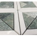 DIAMOND SERIES, THASSOS WHITE+MING GREEN POLISHED (1 SF/SHEET, 5 PC/BOX)