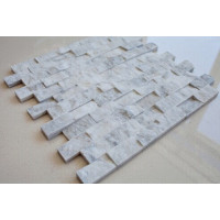 WHITE CARRARA SPLIT FACE (SIZE 1x2, 5PC/BOX)