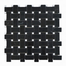 NERO MARQUINA BASKETWEAVE POLISHED (1 SF/SHEET, 5 PC/BOX)