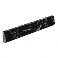 NERO MARQUINA MOULDING POLISHED, SIZE 12"x3/4"x1.8"