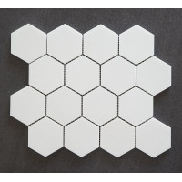 THASSOS WHITE POLISHED, SIZE 3" HEXAGON, 0.87 SF/SHEET