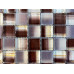 Glass Cut Out Brown White 7/8"x7/8"